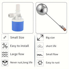 1/2“ Fully Automatic Water Level Control Float Valve 1/2” Automatic Closing Mini Float Valve No Power Required, Water Tank Water Tower Automatic Water Level Controller 1/2“ Fully Automatic Water Level Control Float Valve 1/2” Automatic Closing Mini Float Valve No Power Required, Water Tank Water Tower Automatic Water Level Controller