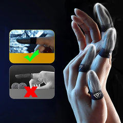 2 Pcs Mobile Game Fingertip Gloves Sweatproof Anti-slip Touch Screen Finger Sleeve Breathable Gaming Fingertip Cover For Gamer 2 Pcs Mobile Game Fingertip Gloves Sweatproof Anti-slip Touch Screen Finger Sleeve Breathable Gaming Fingertip Cover For Gamer