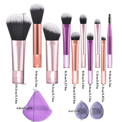 10 color Mini makeup brush Travel portable Makeup Tool Makeup Puff - Palm Brush Professional Makeup tool set Christmas gift 10 color Mini makeup brush Travel portable Makeup Tool Makeup Puff - Palm Brush Professional Makeup tool set Christmas gift