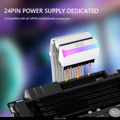 ATX 24 Pin to 90 Degree Power Plug Adapter ARGB Mainboard Motherboard Power Supply Cable Modular DIY Mounting Accessessory ATX 24 Pin to 90 Degree Power Plug Adapter ARGB Mainboard Motherboard Power Supply Cable Modular DIY Mounting Accessessory