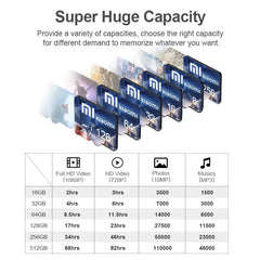 XIAOMI 1TB Mini Memory Card 128GB SD Card Class10 TF Card 512GB 256GB TF Card Minisd Flash Usb Pendrive Free Adapter XIAOMI 1TB Mini Memory Card 128GB SD Card Class10 TF Card 512GB 256GB TF Card Minisd Flash Usb Pendrive Free Adapter