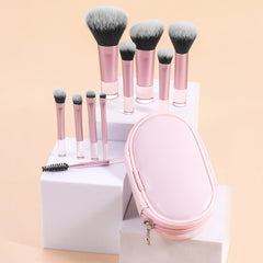 10 color Mini makeup brush Travel portable Makeup Tool Makeup Puff - Palm Brush Professional Makeup tool set Christmas gift 10 color Mini makeup brush Travel portable Makeup Tool Makeup Puff - Palm Brush Professional Makeup tool set Christmas gift