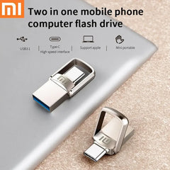 XIAOMI 2TB Metal Pendrive 2 IN 1 OTG 1TB 512GB USB Flash Drives Type C 2TB USB3.2 Pen Drive Memory Stick Type C For Cellphone PC XIAOMI 2TB Metal Pendrive 2 IN 1 OTG 1TB 512GB USB Flash Drives Type C 2TB USB3.2 Pen Drive Memory Stick Type C For Cellphone PC