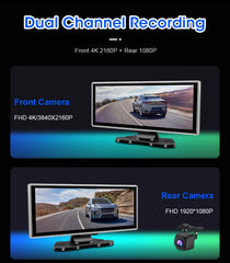 10/11.26 inch Dash Cam 4K Car DVR Wireless Carplay & Android Auto GPS Navigation Video Recorder Dashboard Dual Lens Wifi FM AUX 10/11.26 inch Dash Cam 4K Car DVR Wireless Carplay & Android Auto GPS Navigation Video Recorder Dashboard Dual Lens Wifi FM AUX