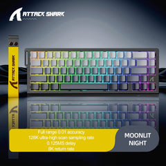 X68HE ATTACK SHARK Magnetic Gaming Keyboard Mechanical Wired for Pro Gaming 0.01mm Rapid Trigg 8000Hz SOCD/Rs 0.125ms 128K Rate X68HE ATTACK SHARK Magnetic Gaming Keyboard Mechanical Wired for Pro Gaming 0.01mm Rapid Trigg 8000Hz SOCD/Rs 0.125ms 128K Rate