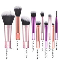 10 color Mini makeup brush Travel portable Makeup Tool Makeup Puff - Palm Brush Professional Makeup tool set Christmas gift 10 color Mini makeup brush Travel portable Makeup Tool Makeup Puff - Palm Brush Professional Makeup tool set Christmas gift
