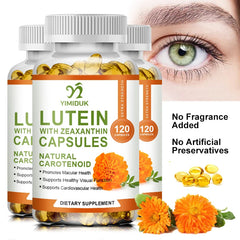 مكمل اللوتين والزياكسانثين - لتخفيف إجهاد العين والجفاف والبقع الصفراء، وفيتامينات العين لصحة القلب والأوعية الدموية للبالغين مكمل اللوتين والزياكسانثين - لتخفيف إجهاد العين والجفاف والبقع الصفراء، وفيتامينات العين لصحة القلب والأوعية الدموية للبالغين