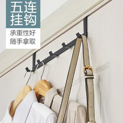 No Punching 5 Hooks Door Rear Hook Wrought Iron Clothes Bag Hanger Hat Sundries Storage Rack Hanger Home Bathroom Organizer No Punching 5 Hooks Door Rear Hook Wrought Iron Clothes Bag Hanger Hat Sundries Storage Rack Hanger Home Bathroom Organizer