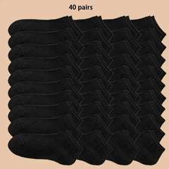 10/12/20/40 Pairs Men Boat Socks Business Sport Sweat Absorption Mature Summer Autumn Solid Color Soft Non Pilling Ankle Socks 10/12/20/40 Pairs Men Boat Socks Business Sport Sweat Absorption Mature Summer Autumn Solid Color Soft Non Pilling Ankle Socks