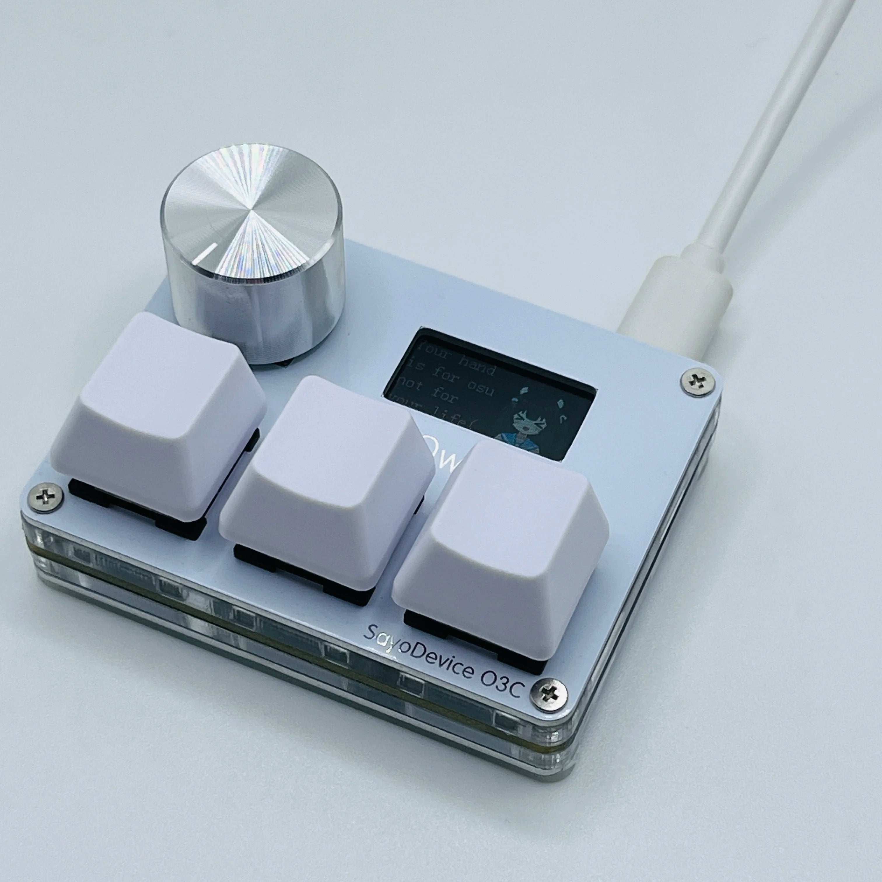 O3C SayoDevice OSU O3C Rapid Trigger Hall Switches Magnetic Pink Switches Keyboard With Knob Screen Copy Paste Shotcut O3C SayoDevice OSU O3C Rapid Trigger Hall Switches Magnetic Pink Switches Keyboard With Knob Screen Copy Paste Shotcut