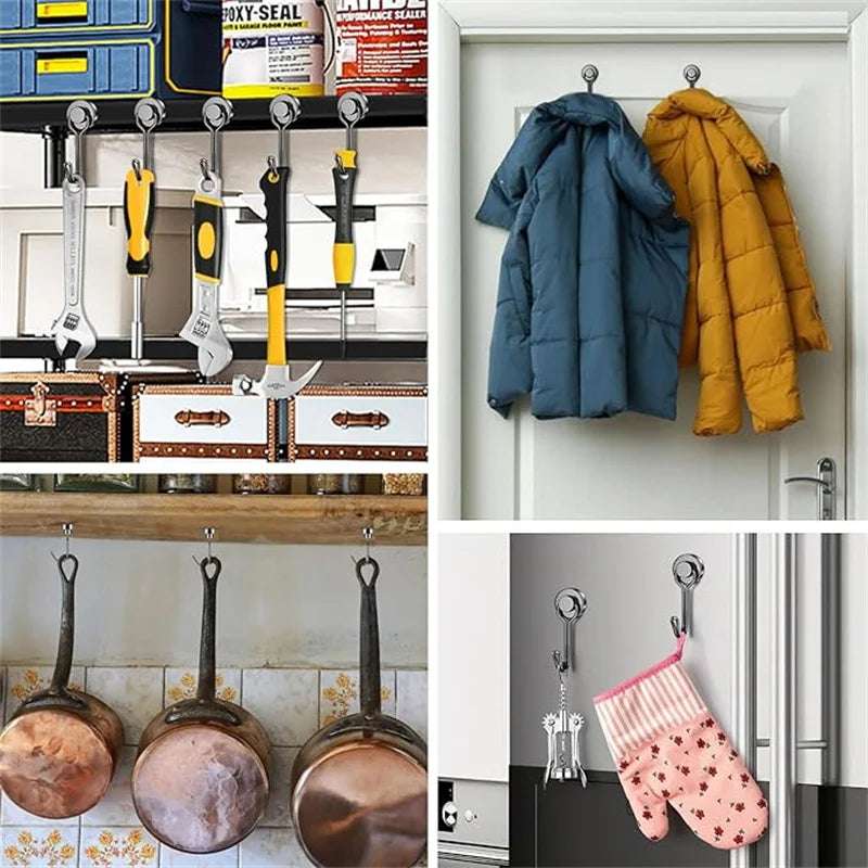 20pcs black Magnetic Hooks Cruis Heavy Duty Neodymium Rare Earth Magnetic Hangers, Extra Strong Magnets with Hook for Hanging, R 20pcs black Magnetic Hooks Cruis Heavy Duty Neodymium Rare Earth Magnetic Hangers, Extra Strong Magnets with Hook for Hanging, R