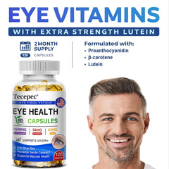 Lutein +Proanthocyanidin - Super Vision Support Supplement, Supports Eye Health, 120 Softgels Lutein +Proanthocyanidin - Super Vision Support Supplement, Supports Eye Health, 120 Softgels