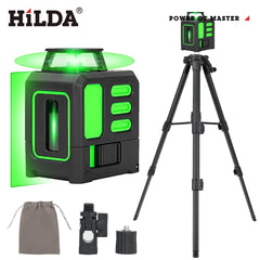 HILDA Laser Level 2 lines/5 Lines 360 Automatic Leveling Level Construction Tool Equipment Green Light Cross Laser Good Gift HILDA Laser Level 2 lines/5 Lines 360 Automatic Leveling Level Construction Tool Equipment Green Light Cross Laser Good Gift