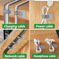 10pcs Self Adhesive Cable Organizer, Table/Wall Adhesive Cable Fixed Clip, Power Cable Tie Network Cable Routing Holder 10pcs Self Adhesive Cable Organizer, Table/Wall Adhesive Cable Fixed Clip, Power Cable Tie Network Cable Routing Holder