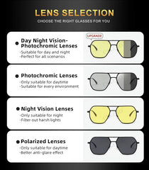 نظارات شمسية CLLOIO مضادة للتوهج للرؤية الليلية والنهارية للرجال والنساء مستقطبة للقيادة نظارات شمسية مربعة من الألومنيوم الضوئية UV400 نظارات شمسية CLLOIO مضادة للتوهج للرؤية الليلية والنهارية للرجال والنساء مستقطبة للقيادة نظارات شمسية مربعة من الألومنيوم الضوئية UV400