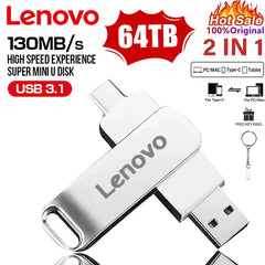 Lenovo 64TB 3.0 USB Flash Drive Metal High-Speed Pen Drive 2TB 128GB Waterproof Type-C Usb PenDrive For Computer Storage Devices Lenovo 64TB 3.0 USB Flash Drive Metal High-Speed Pen Drive 2TB 128GB Waterproof Type-C Usb PenDrive For Computer Storage Devices