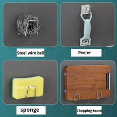 1/3/6pcs Stainless Steel Sink Sponge Rack For Sponge Steel Wire Ball Draining Paste The Inner Wall Of The Sink Kitchen Supplies 1/3/6pcs Stainless Steel Sink Sponge Rack For Sponge Steel Wire Ball Draining Paste The Inner Wall Of The Sink Kitchen Supplies