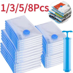 1-8PCS Vacuum Bag and Pump Cover for Clothes Storing Large Plastic Compression Empty Bag Travel Accessories Storage Container 1-8PCS Vacuum Bag and Pump Cover for Clothes Storing Large Plastic Compression Empty Bag Travel Accessories Storage Container