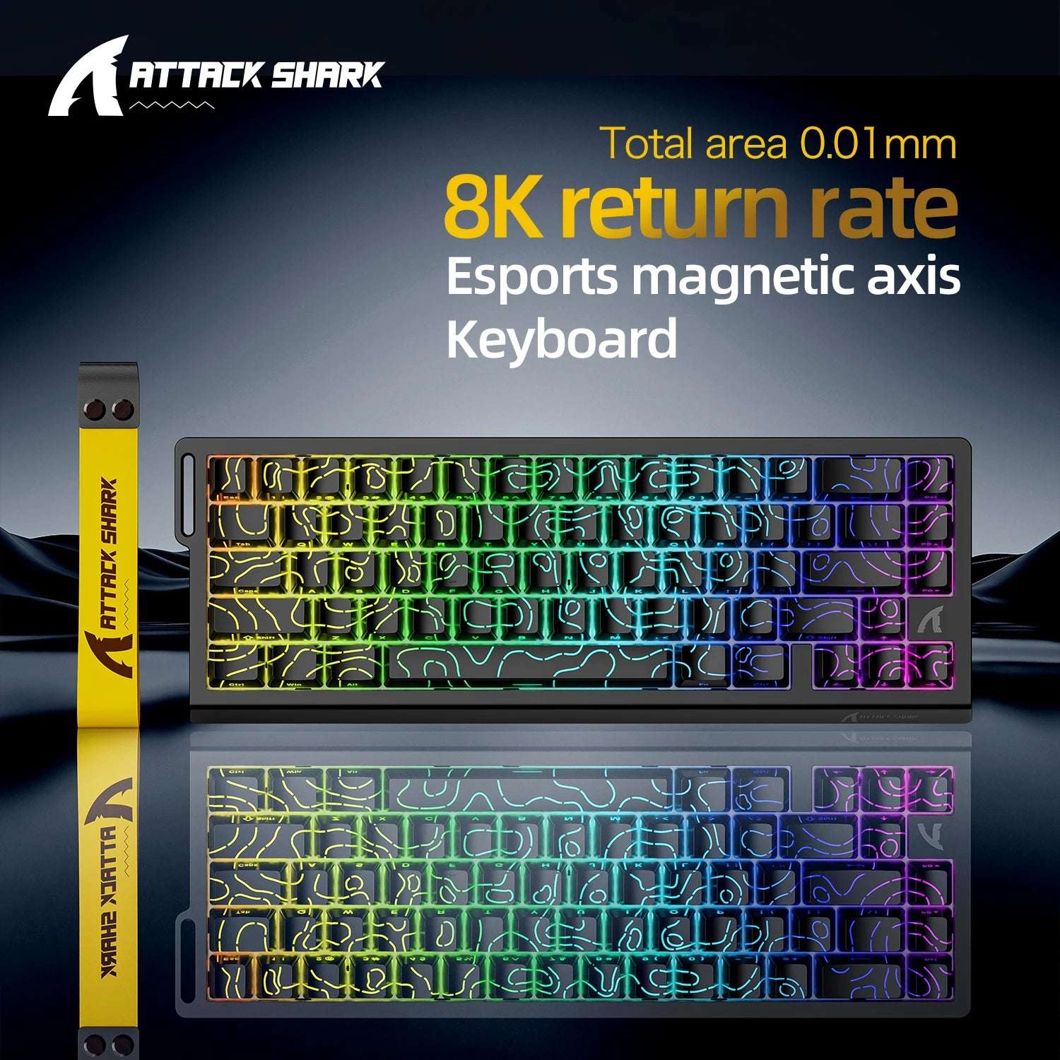 X68HE ATTACK SHARK Magnetic Gaming Keyboard Mechanical Wired for Pro Gaming 0.01mm Rapid Trigg 8000Hz SOCD/Rs 0.125ms 128K Rate X68HE ATTACK SHARK Magnetic Gaming Keyboard Mechanical Wired for Pro Gaming 0.01mm Rapid Trigg 8000Hz SOCD/Rs 0.125ms 128K Rate