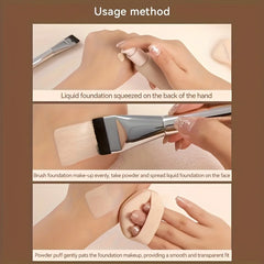 1/2Pc Multi-Use Foundation Ultra-Fine, Hypoallergenic Nylon Bristle Oval Foundation Brush - Perfect for Face Contouring 1/2Pc Multi-Use Foundation Ultra-Fine, Hypoallergenic Nylon Bristle Oval Foundation Brush - Perfect for Face Contouring