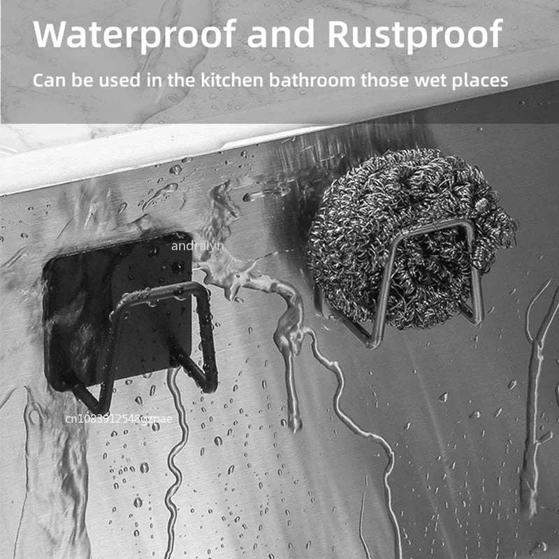 1/3/6pcs Stainless Steel Sink Sponge Rack For Sponge Steel Wire Ball Draining Paste The Inner Wall Of The Sink Kitchen Supplies 1/3/6pcs Stainless Steel Sink Sponge Rack For Sponge Steel Wire Ball Draining Paste The Inner Wall Of The Sink Kitchen Supplies