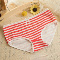 Kawaii Lolita Girls Japanese Anime Style Cosplay Women Panties Briefs With Bow Underwears Underpants Blue Pink White Stripe Gift Kawaii Lolita Girls Japanese Anime Style Cosplay Women Panties Briefs With Bow Underwears Underpants Blue Pink White Stripe Gift