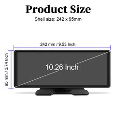 10.26"  Car Mirror Radio Multimedia Video Player Universal Wireless Carplay Android Auto Screen With Bluetooth AUX USB 10.26"  Car Mirror Radio Multimedia Video Player Universal Wireless Carplay Android Auto Screen With Bluetooth AUX USB