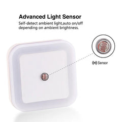 Wireless LED Night Light Sensor Lighting Mini EU/US Plug Night Lights For Children Room Bedroom Living Room Decoration Lighting Wireless LED Night Light Sensor Lighting Mini EU/US Plug Night Lights For Children Room Bedroom Living Room Decoration Lighting