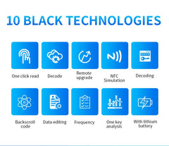 قارئ بطاقات ذكية X7، ناسخة مفاتيح RFID، ناسخة رموز IC، ناسخة شارات 125 كيلو هرتز، مبرمج علامات NFC 13.56 ميجا هرتز قارئ بطاقات ذكية X7، ناسخة مفاتيح RFID، ناسخة رموز IC، ناسخة شارات 125 كيلو هرتز، مبرمج علامات NFC 13.56 ميجا هرتز