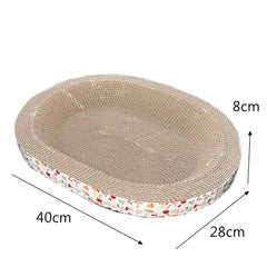Cat Scratching Board Protect Furniture Grinding Claw Toys Oval Corrugated Paper Wear-resistant Cat Nest Cat Accessories Cat Scratching Board Protect Furniture Grinding Claw Toys Oval Corrugated Paper Wear-resistant Cat Nest Cat Accessories