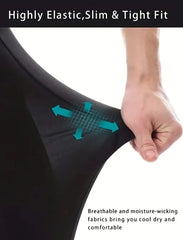 2-piece tight pants men's cycling base fitness shorts quick drying high elasticity sports set running training compression 2-piece tight pants men's cycling base fitness shorts quick drying high elasticity sports set running training compression