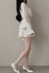 「MD」Spring Faion Women's Long Sve Sun Protection irt Top High Waist orts Set Ele Commute Sle A-Line Skirt 「MD」Spring Faion Women's Long Sve Sun Protection irt Top High Waist orts Set Ele Commute Sle A-Line Skirt