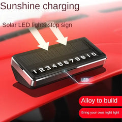 1PC Solar Car Phone Number Plate Led Lighting Temporary Parking Card Hidden Plates Car Park Stop Multiple Number Parking Gadgets 1PC Solar Car Phone Number Plate Led Lighting Temporary Parking Card Hidden Plates Car Park Stop Multiple Number Parking Gadgets