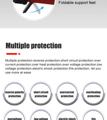 12v/24v Fully Automatic Battery Charger 7-segment Smart Car Battery Charger Pulse Repair for Agm Gel Wet Lead Acid Charging 12v/24v Fully Automatic Battery Charger 7-segment Smart Car Battery Charger Pulse Repair for Agm Gel Wet Lead Acid Charging