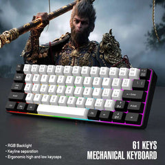 60% wired gaming keyboard, RGB backlight ultra compact mini keyboard, waterproof small compact 61 key keyboard for pc/Mac gamers 60% wired gaming keyboard, RGB backlight ultra compact mini keyboard, waterproof small compact 61 key keyboard for pc/Mac gamers
