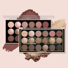 18-Color Eyeshadow Palette – Pearlescent, Matte, Fine Shimmer, Glitter, Earth Tones, Long-Lasting, High-Performance 18-Color Eyeshadow Palette – Pearlescent, Matte, Fine Shimmer, Glitter, Earth Tones, Long-Lasting, High-Performance