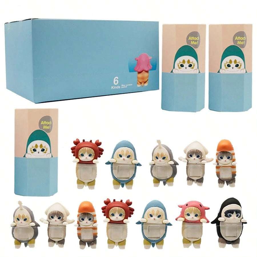 12PCS 5cm Sonny Angel Blind Box Shark Cat Series Anime Figures Room Ornaments Children's Christmas Gift High Quality Ornaments 12PCS 5cm Sonny Angel Blind Box Shark Cat Series Anime Figures Room Ornaments Children's Christmas Gift High Quality Ornaments