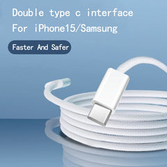Usb C to Type C Fast Charging PD 60W Mobile Phone Date Cable For Iphone15 Android Samsung Huawei Type C Braided Charger Cable Usb C to Type C Fast Charging PD 60W Mobile Phone Date Cable For Iphone15 Android Samsung Huawei Type C Braided Charger Cable
