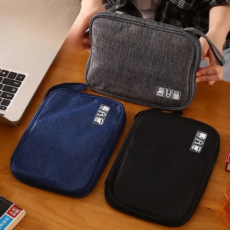 1pc Black Green Storage Bag Electronic Accessory Organizer Portable Usb Data Cable Charger Plug Travel Waterproof Organizer 1pc Black Green Storage Bag Electronic Accessory Organizer Portable Usb Data Cable Charger Plug Travel Waterproof Organizer