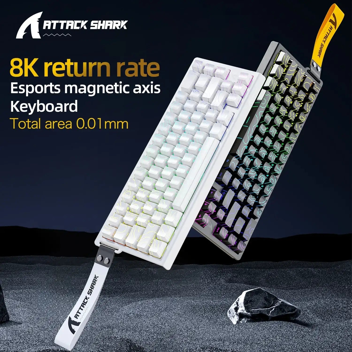X68HE ATTACK SHARK Magnetic Gaming Keyboard Mechanical Wired for Pro Gaming 0.01mm Rapid Trigg 8000Hz SOCD/Rs 0.125ms 128K Rate X68HE ATTACK SHARK Magnetic Gaming Keyboard Mechanical Wired for Pro Gaming 0.01mm Rapid Trigg 8000Hz SOCD/Rs 0.125ms 128K Rate