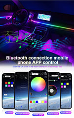 10/14/18 in 1 Led Car Ambient Lights 213 64 Color RGB Symphony Streamer Bluetooth Rainbow Acrylic Strips Atmosphere Lamp Kit 12V 10/14/18 in 1 Led Car Ambient Lights 213 64 Color RGB Symphony Streamer Bluetooth Rainbow Acrylic Strips Atmosphere Lamp Kit 12V