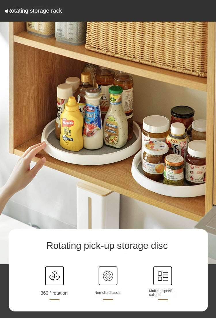 1/4Pcs 360 Rotatable Anti Sliding Kitchen Condiment Rotatable Storage Rack Tableware Cabinet Round Multi Functional Storage Rack 1/4Pcs 360 Rotatable Anti Sliding Kitchen Condiment Rotatable Storage Rack Tableware Cabinet Round Multi Functional Storage Rack