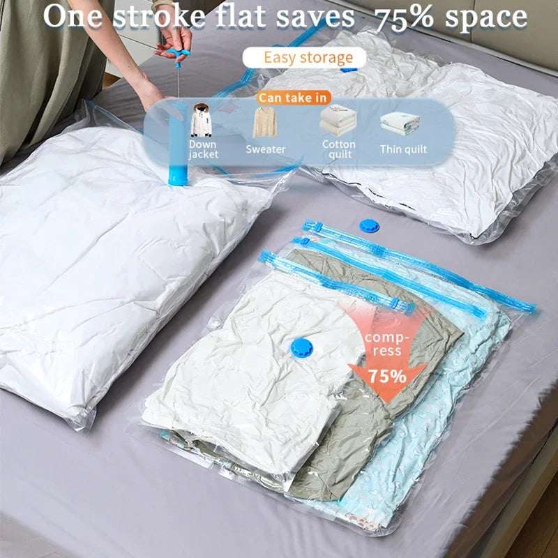 1-8PCS Vacuum Bag and Pump Cover for Clothes Storing Large Plastic Compression Empty Bag Travel Accessories Storage Container 1-8PCS Vacuum Bag and Pump Cover for Clothes Storing Large Plastic Compression Empty Bag Travel Accessories Storage Container
