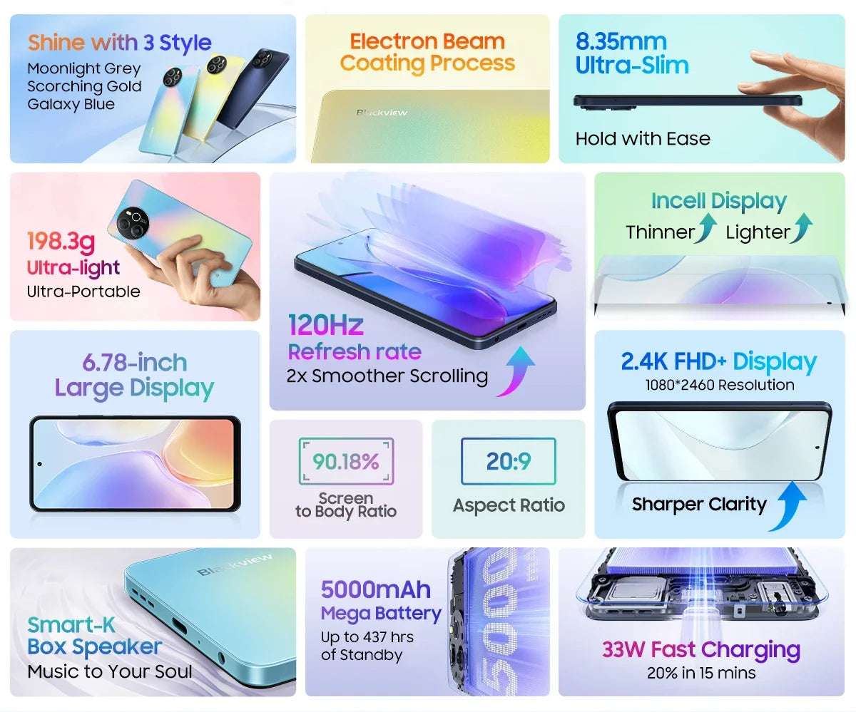 Blackview SHARK 8 Machine Android 13 8GB 128GB/256GB G99 6.78'' 120Hz 2.4K Display 64MP Camera Blackview SHARK 8 Machine Android 13 8GB 128GB/256GB G99 6.78'' 120Hz 2.4K Display 64MP Camera