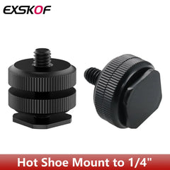 1/4 Hot Shoe Mount Holder Dual Nut Cold Shoe Adapter Bracket For Double-Layer Camera Hot Shoe Adapter Action Camera Accessories 1/4 Hot Shoe Mount Holder Dual Nut Cold Shoe Adapter Bracket For Double-Layer Camera Hot Shoe Adapter Action Camera Accessories