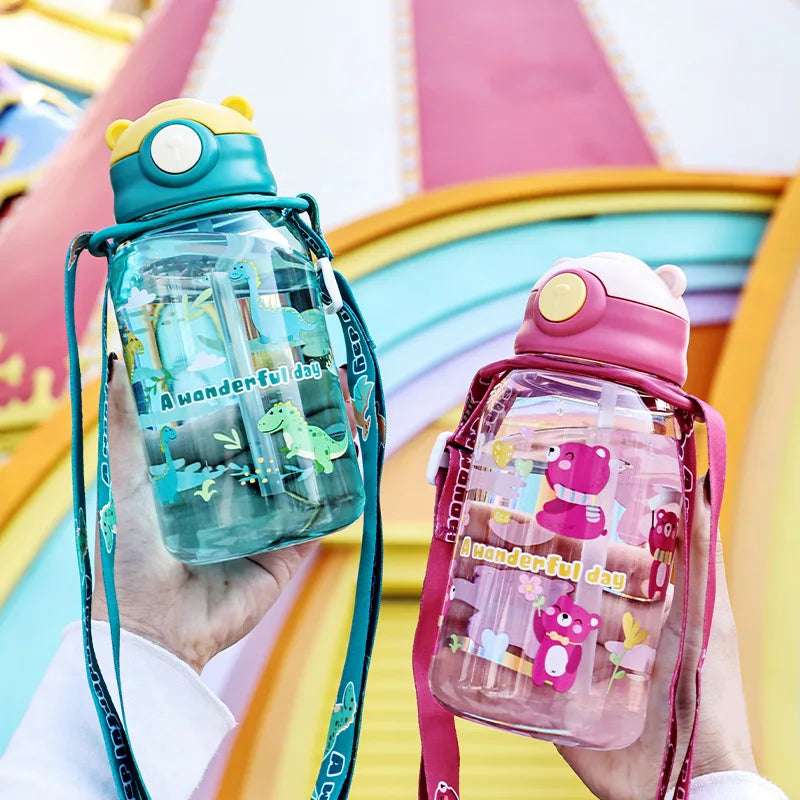 1PC Kids Water Sippy Cup Kids Water Bottle with Straw and Handle Portable Drinking Bottle Cup Children 1PC Kids Water Sippy Cup Kids Water Bottle with Straw and Handle Portable Drinking Bottle Cup Children