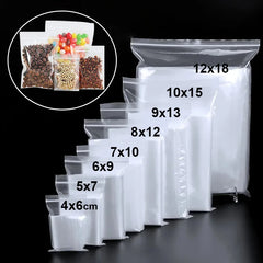 300/100PCS Transparent Zip Bags Food Jewelry Vacuum Storage Bag Plastic Thicken Reclosable Poly Bag Kitchen Organization Package 300/100PCS Transparent Zip Bags Food Jewelry Vacuum Storage Bag Plastic Thicken Reclosable Poly Bag Kitchen Organization Package