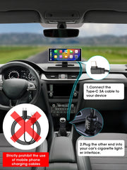 10/11.26 inch Dash Cam 4K Car DVR Wireless Carplay & Android Auto GPS Navigation Video Recorder Dashboard Dual Lens Wifi FM AUX 10/11.26 inch Dash Cam 4K Car DVR Wireless Carplay & Android Auto GPS Navigation Video Recorder Dashboard Dual Lens Wifi FM AUX