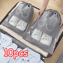 10/5pcs Shoes Storage Bags Closet Organizer Non-woven Travel Portable Bag Waterproof Pocket Clothing Classified Hanging Bag 2025 10/5pcs Shoes Storage Bags Closet Organizer Non-woven Travel Portable Bag Waterproof Pocket Clothing Classified Hanging Bag 2025