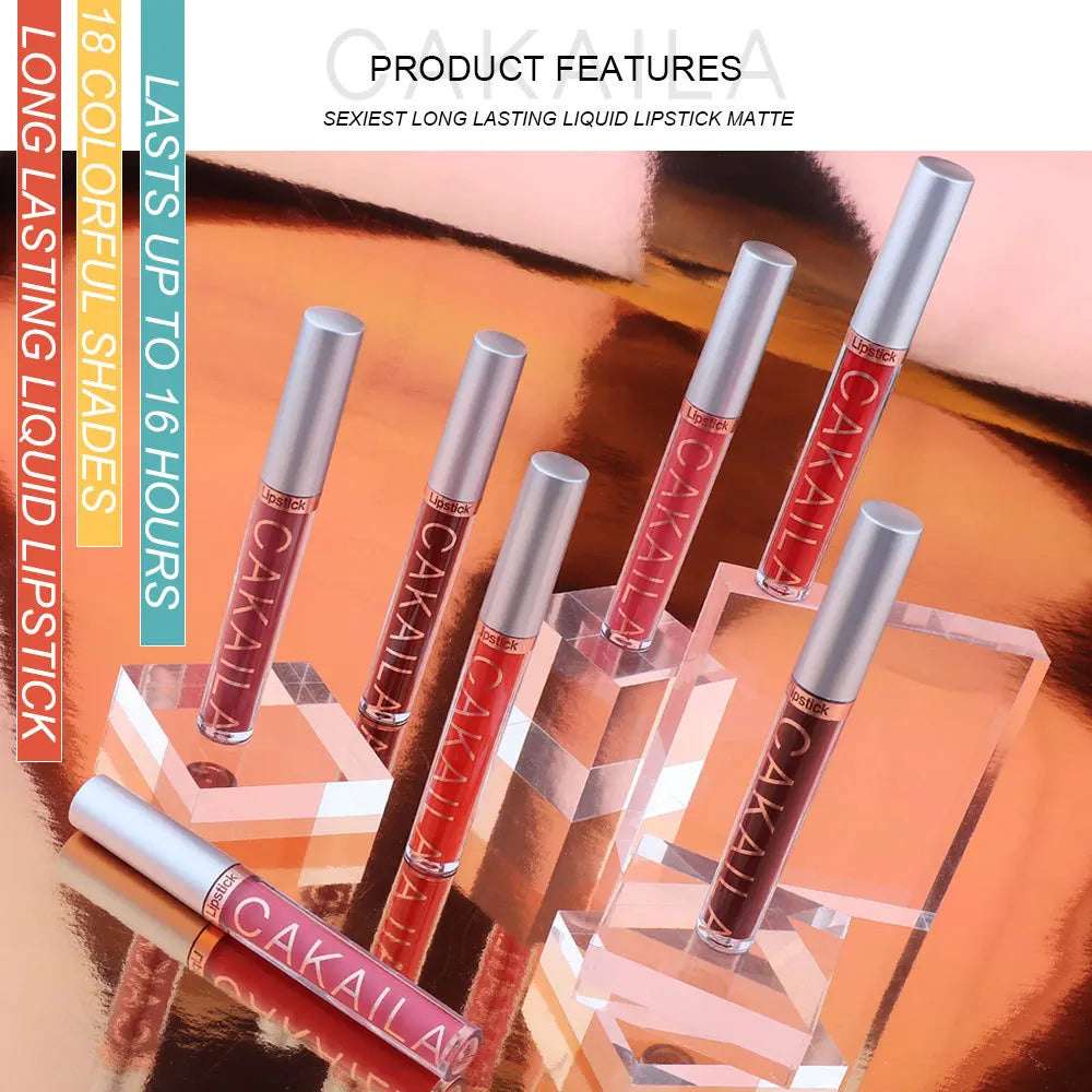 18 Color Lipstick Matte Non-stick Cup Waterproof Lip Gloss 18 Color Lipstick Matte Non-stick Cup Waterproof Lip Gloss
